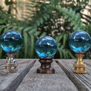Light Teal Blue Lamp Finial