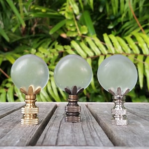 Frosted Glass Lamp Finial Disc