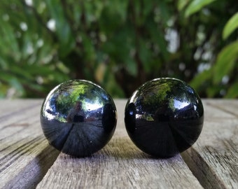 Black Lamp Finial, Glossy or Iridescent