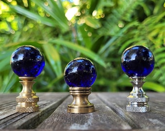 Small Cobalt Blue Lamp Finial