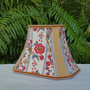 Rectangle Bell Floral Lampshade, Vintage Fabric Lamp Shade