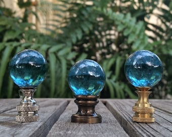 Light Teal Blue Lamp Finial