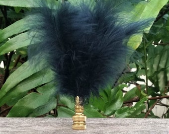 Blue Feather Lamp Finial