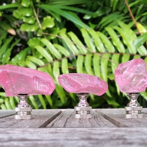 Rosa Lampe Finial, Klarglas Rock