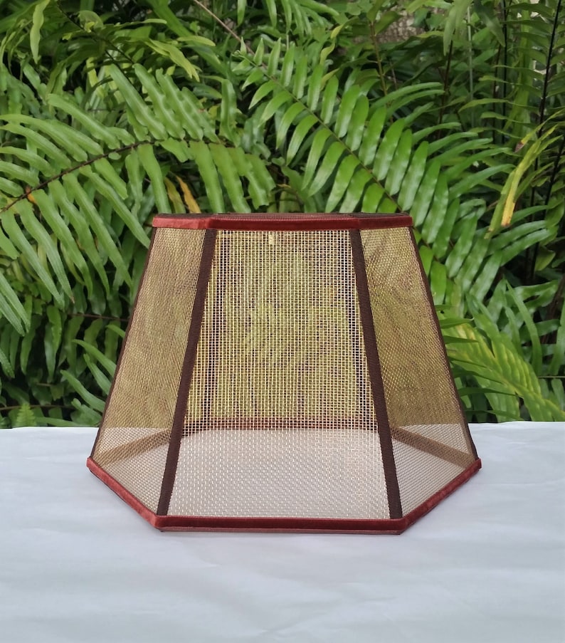 Wire Mesh Lamp Shade, Bronze Screen image 1