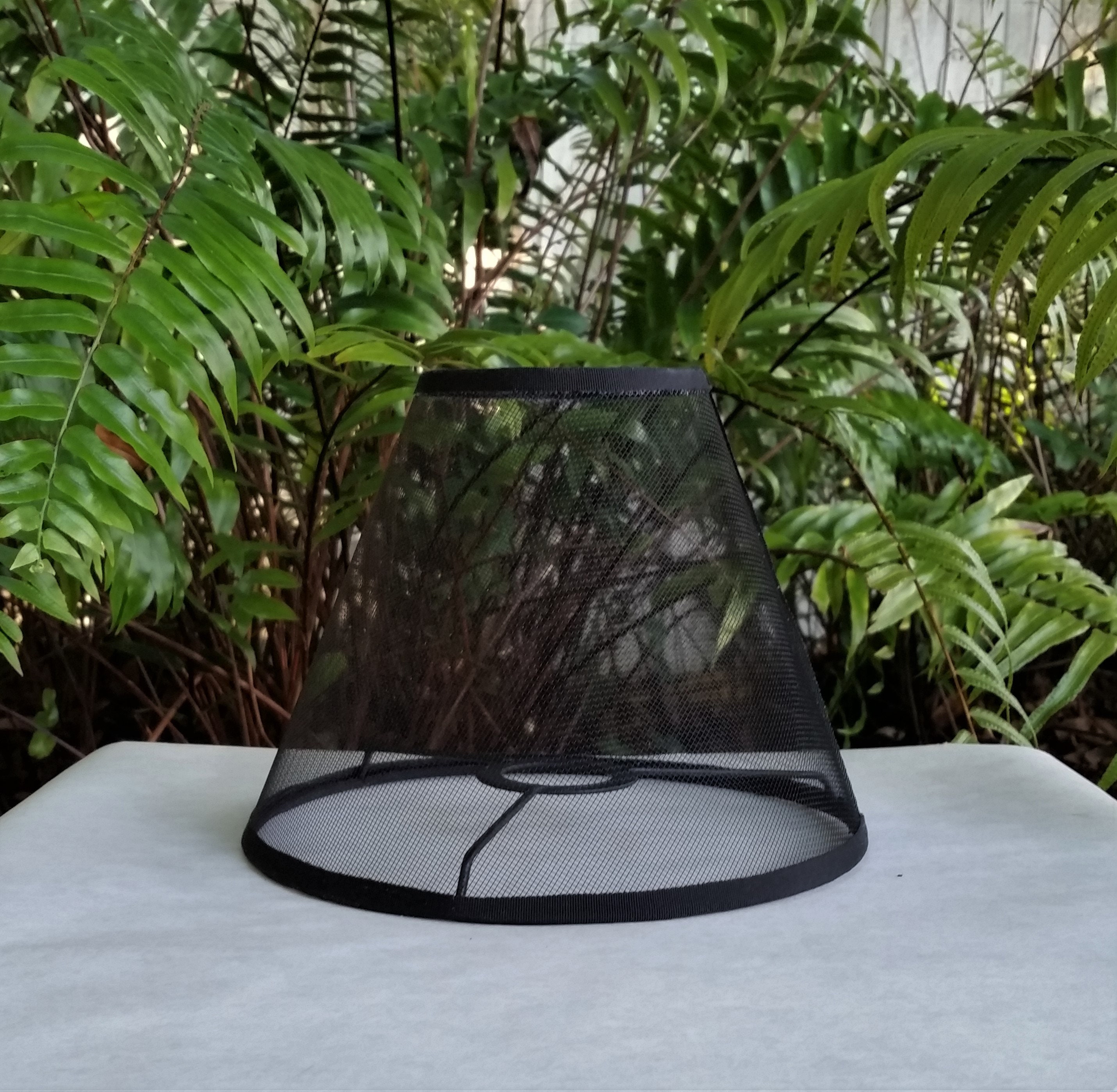 Wire Mesh Lampshade, Phenolic, Black Lamp Shade Wire Mesh Lampshade, Phenolic, Black Lamp Shade