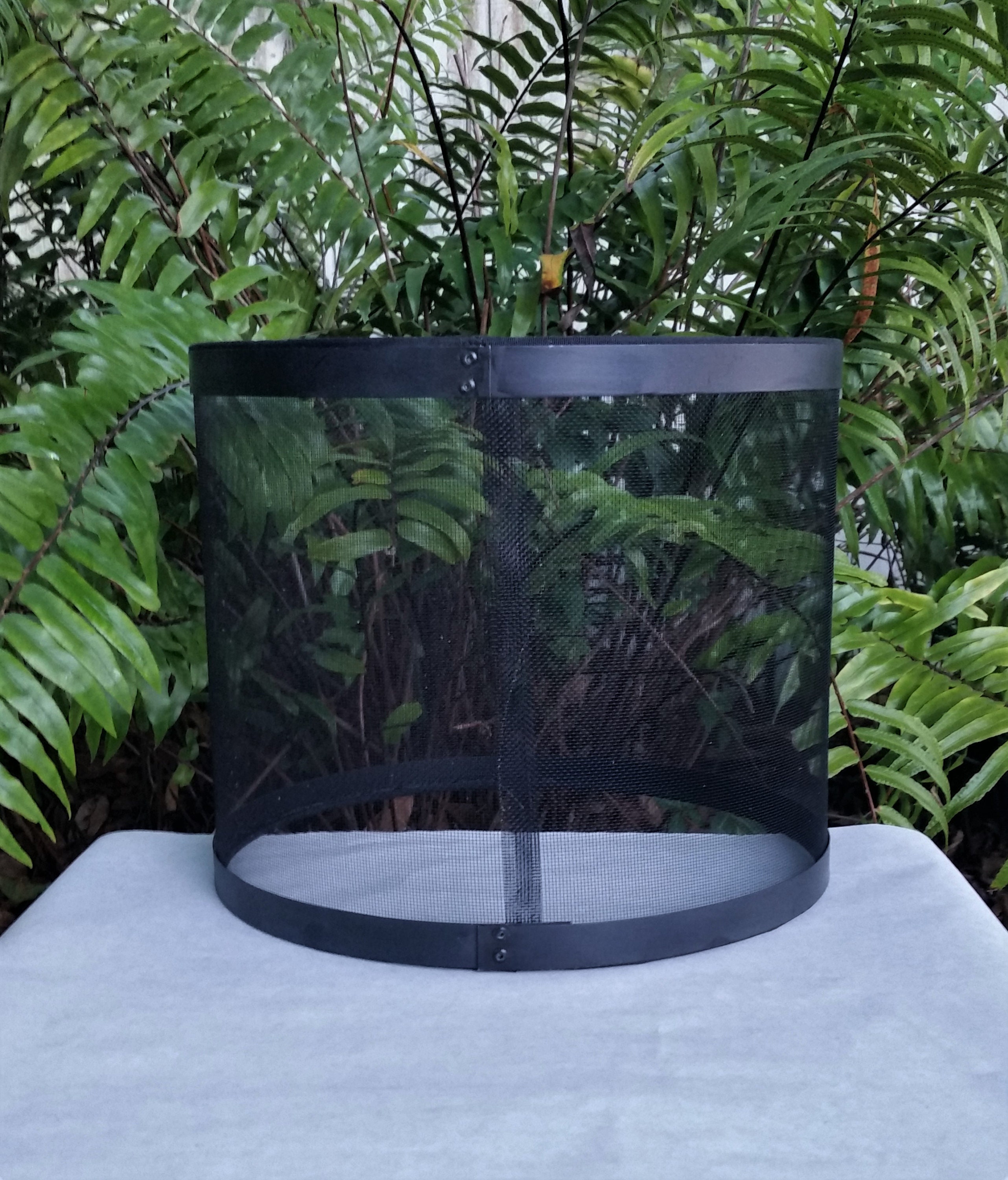 Wire Mesh Lampshade, Black, Metal Drum Lamp Shade