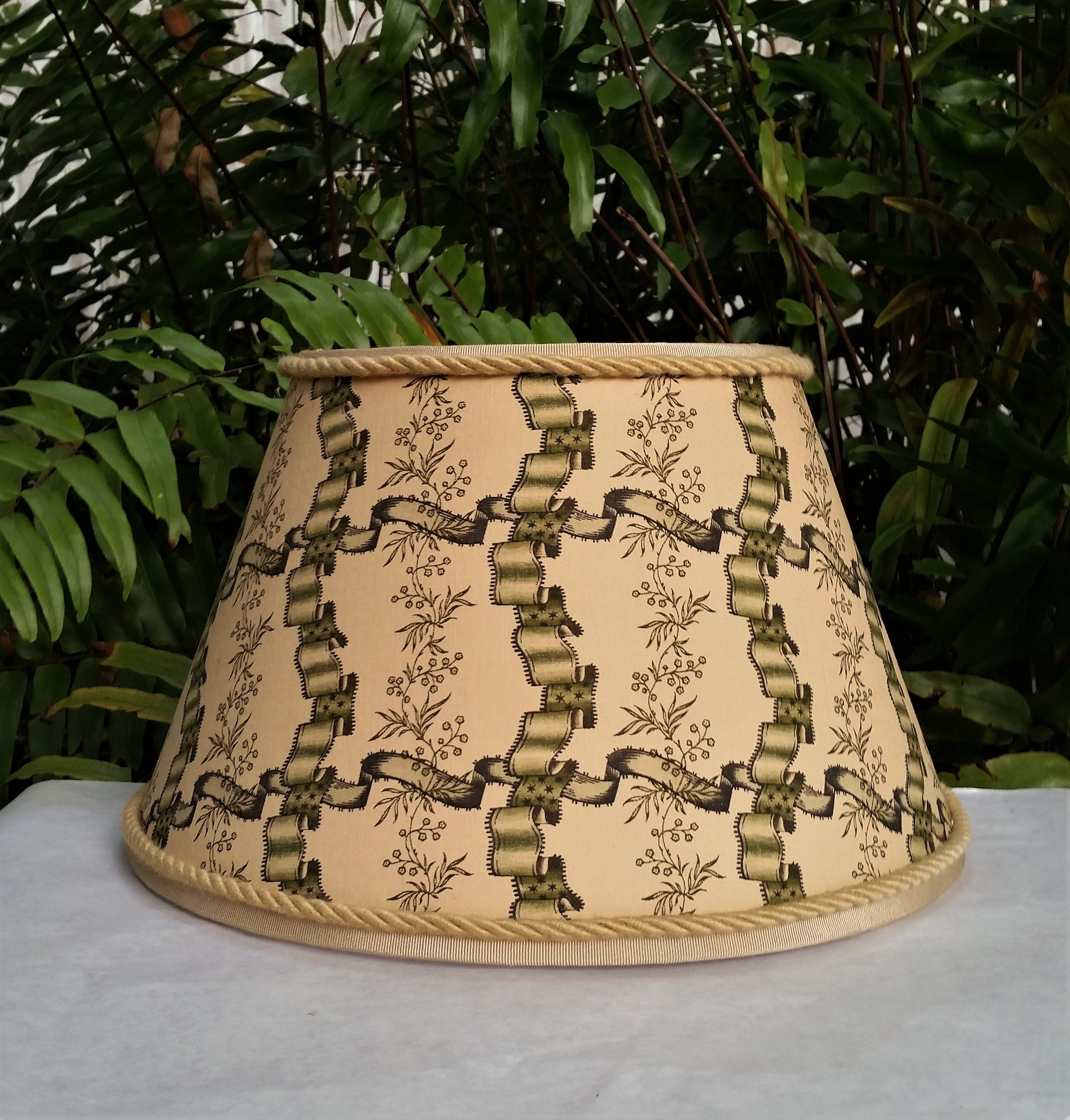 Bridge Lampshade, Beige, Green Lamp Shade