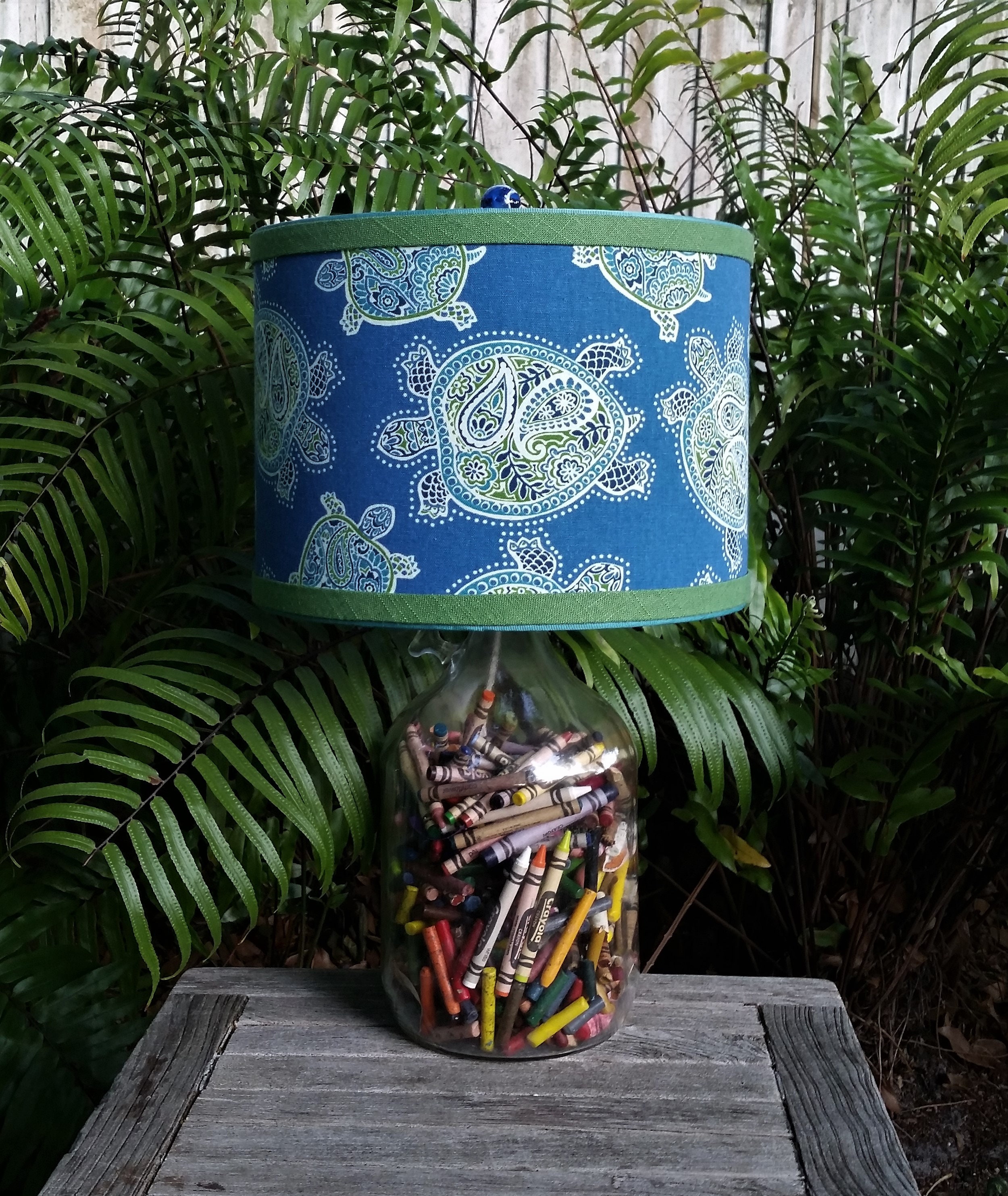 Turquoise Drum Lampshade, Tommy Bahama Lamp Shade
