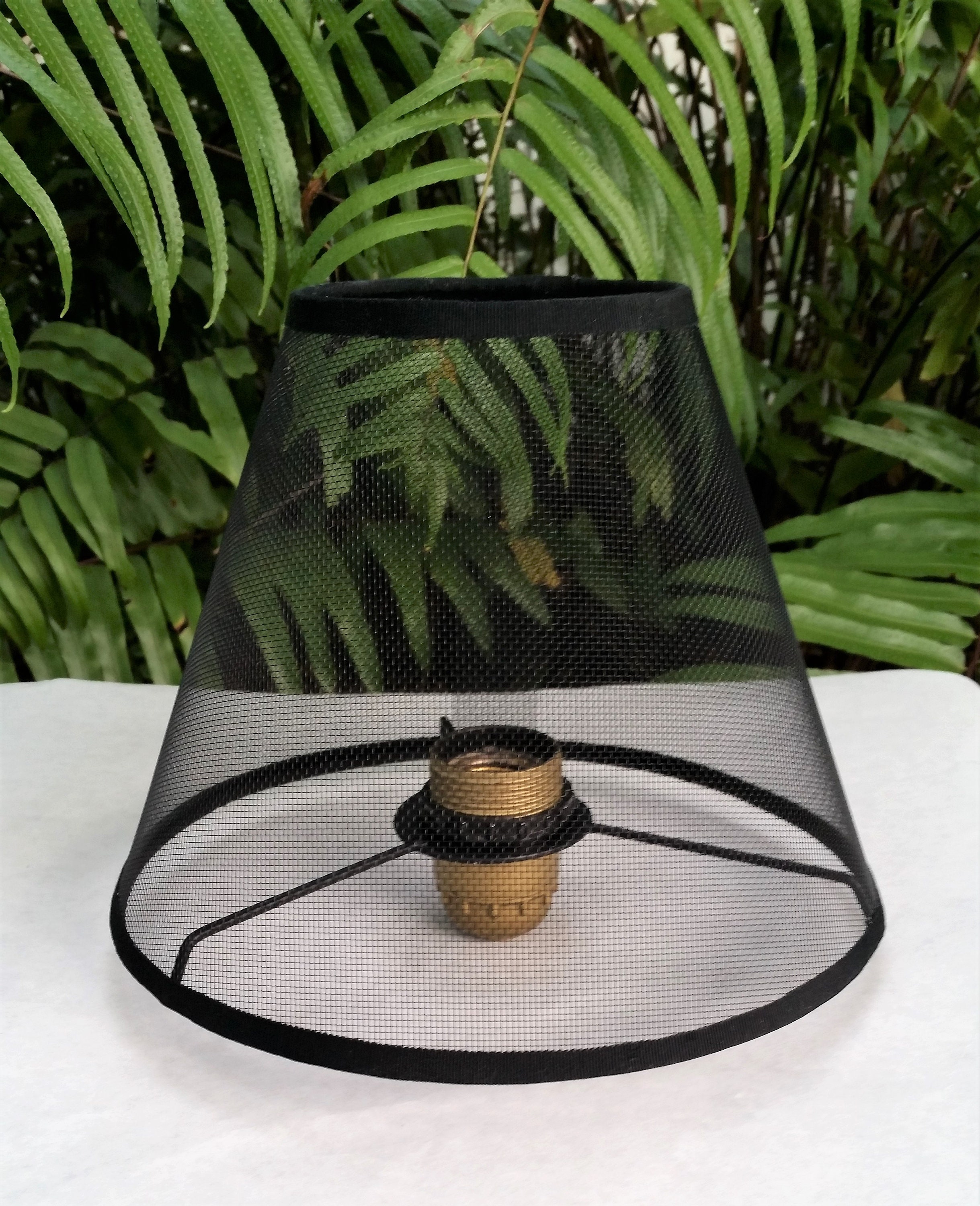 Wire Mesh Lampshade, Phenolic, Black Lamp Shade