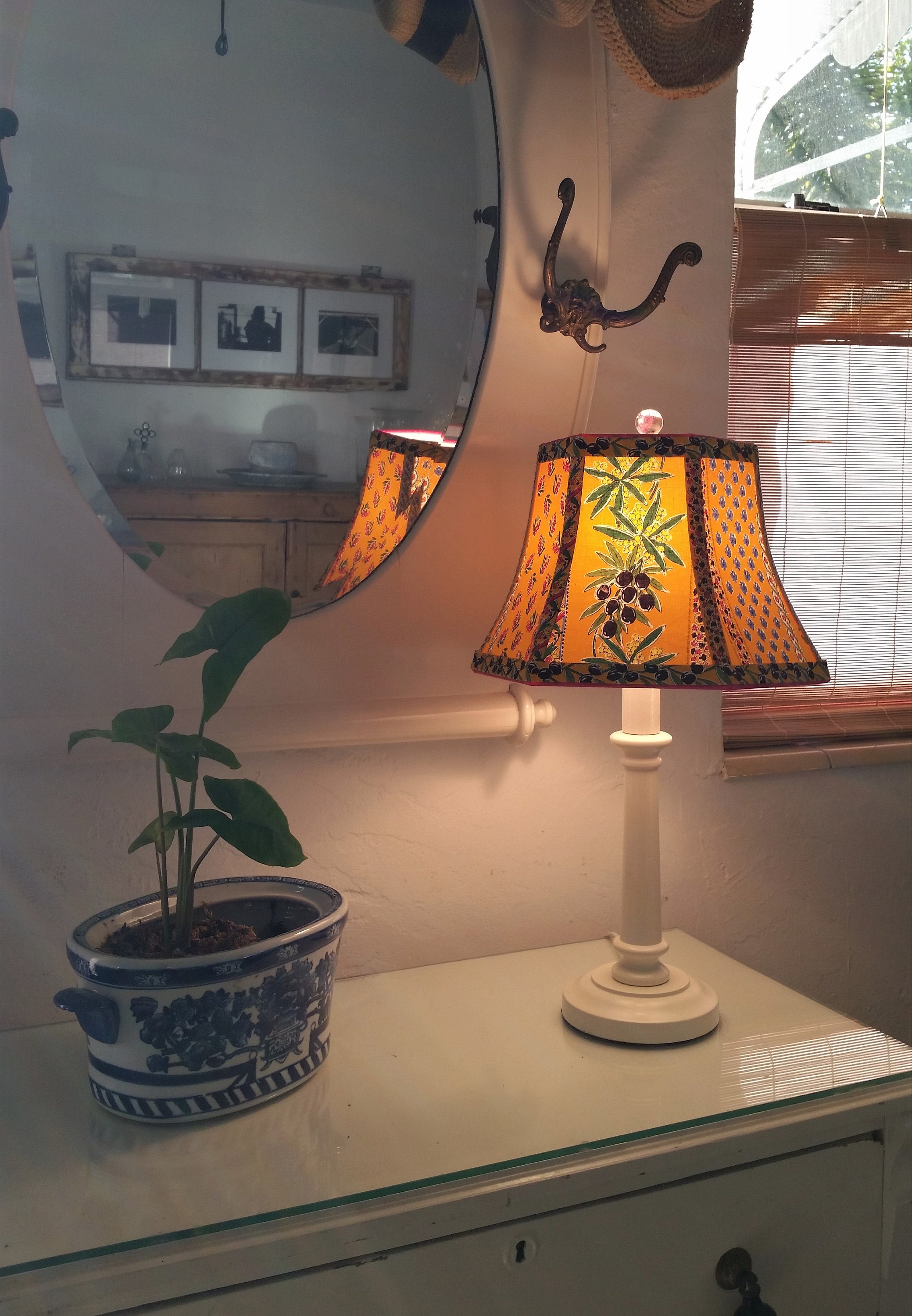 French Country Lamp Shade, Bright Yellow Bell Lampshade French Country Lamp Shade, Bright Yellow Bell Lampshade