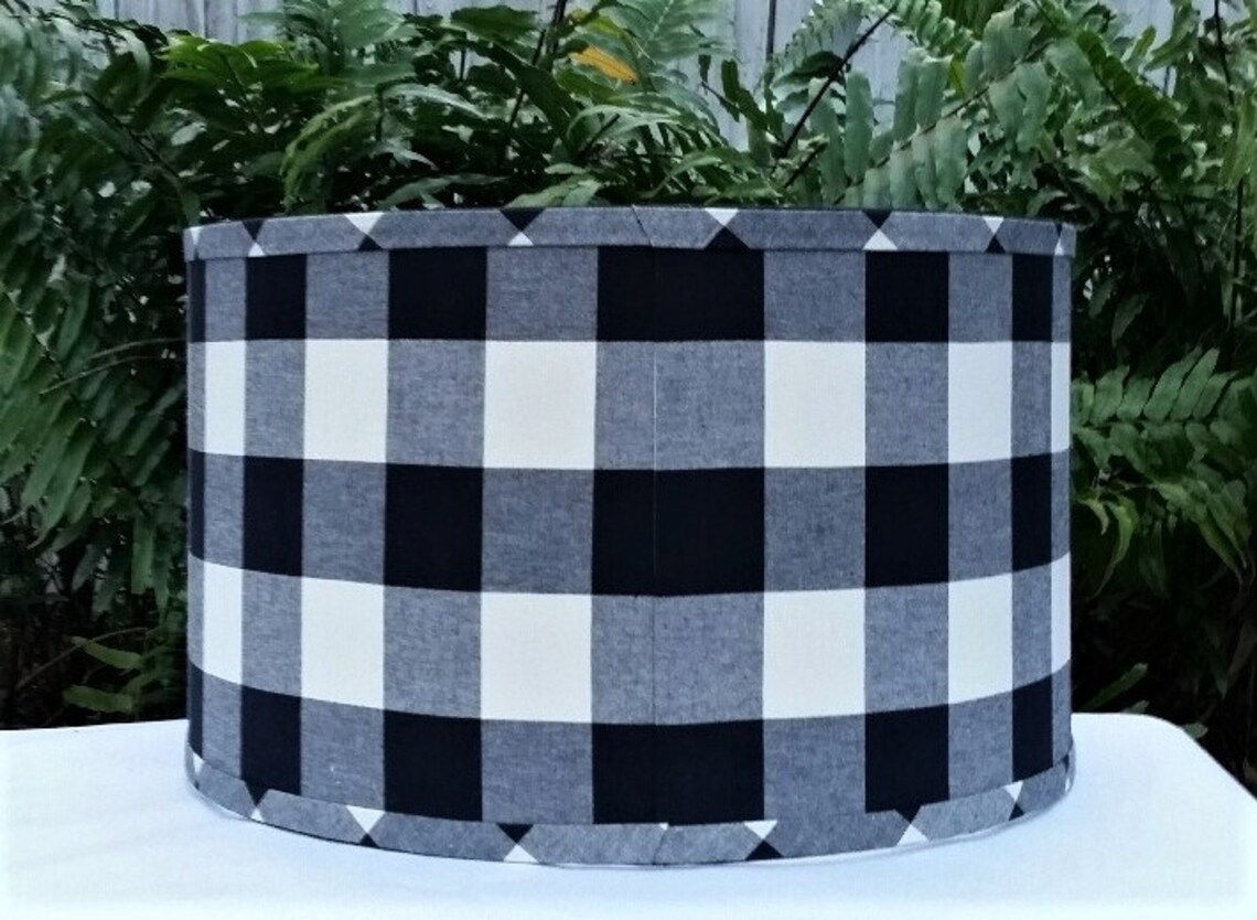 Pendant Lamp Shade Black and White Check Lamp Shade Etsy