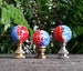 Blue Red Lamp Finial 