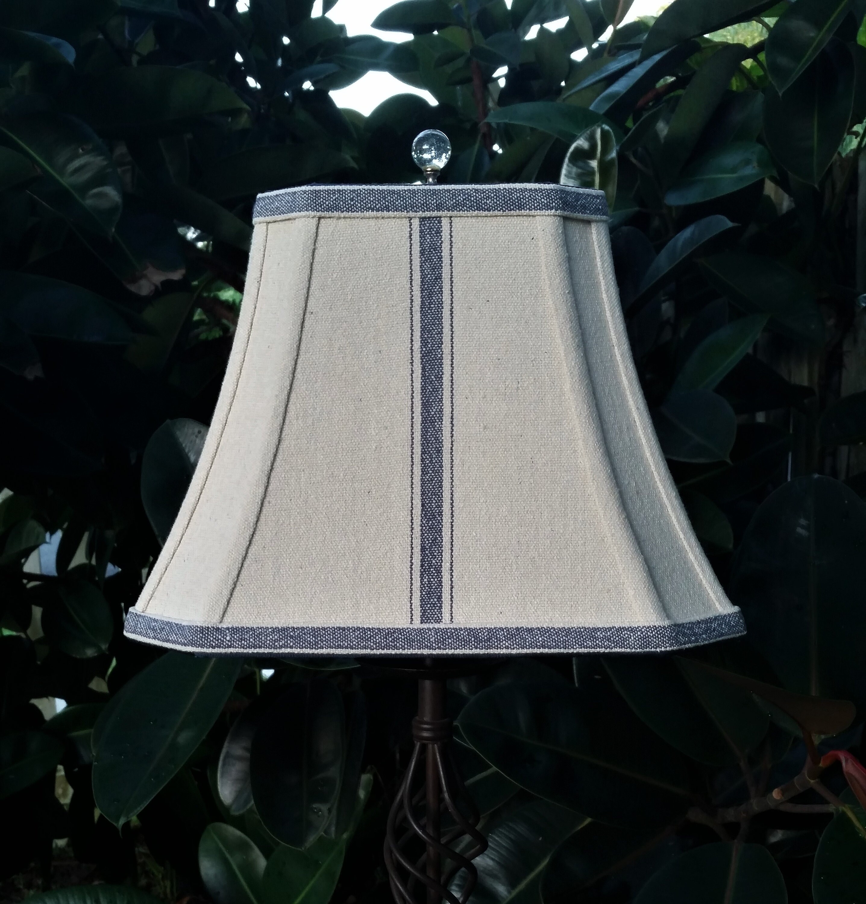 Grain Sack Lampshade Rectangle Cut Corner Lamp Shade