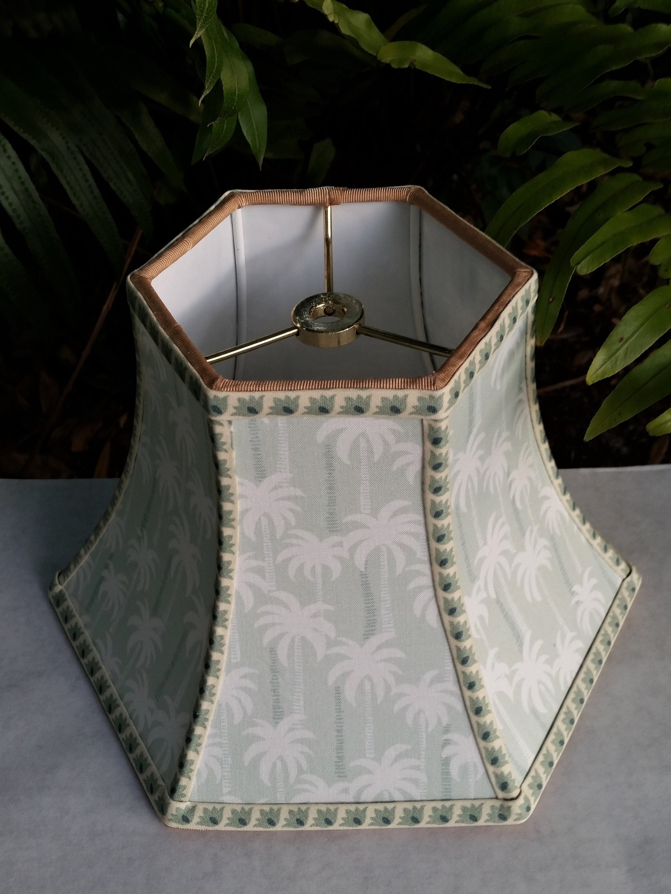 Palm Tree Lampshade, Mint Green Lamp Shade