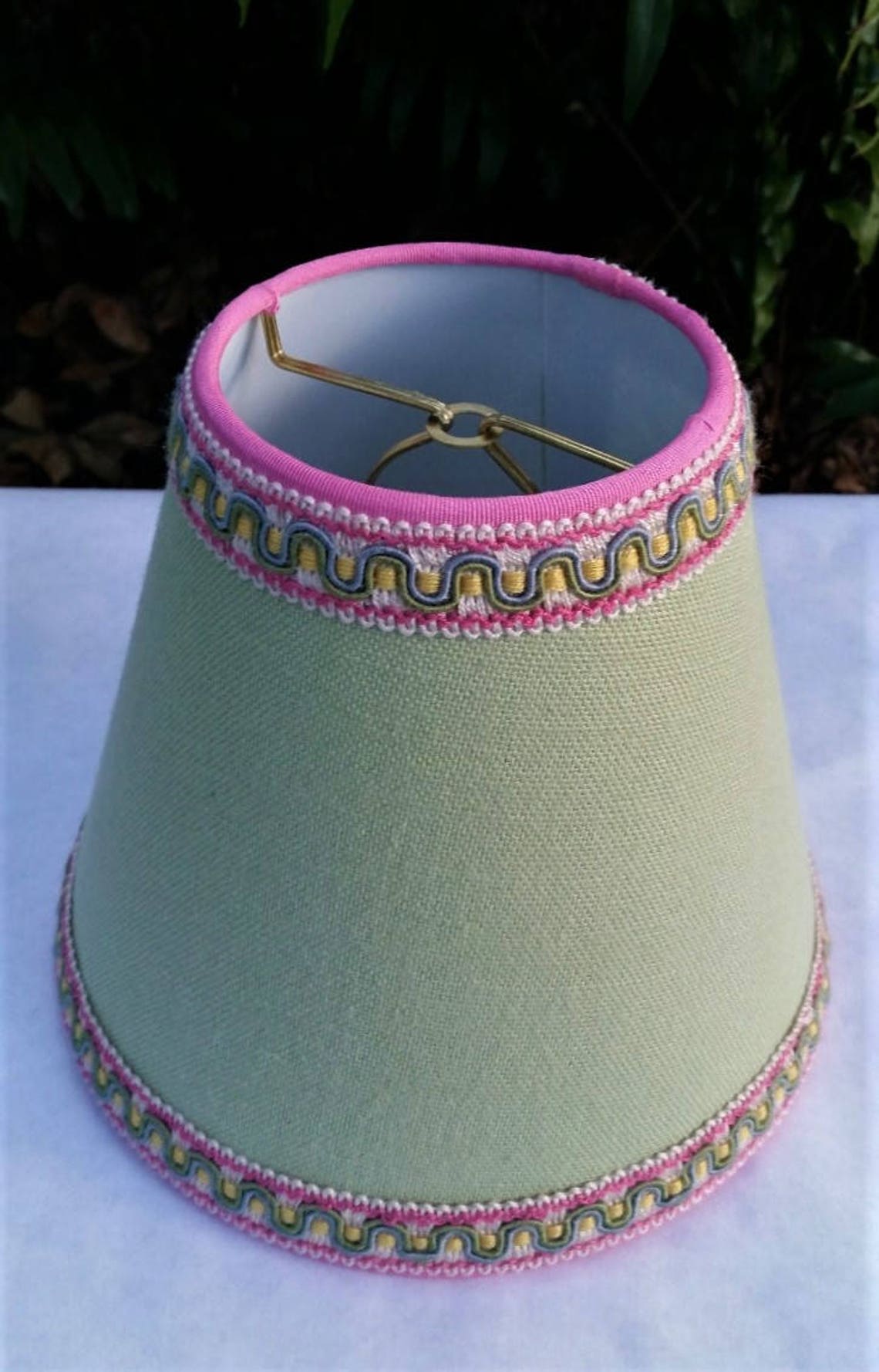 Small Green Lampshade Clip On Lamp Shade Etsy
