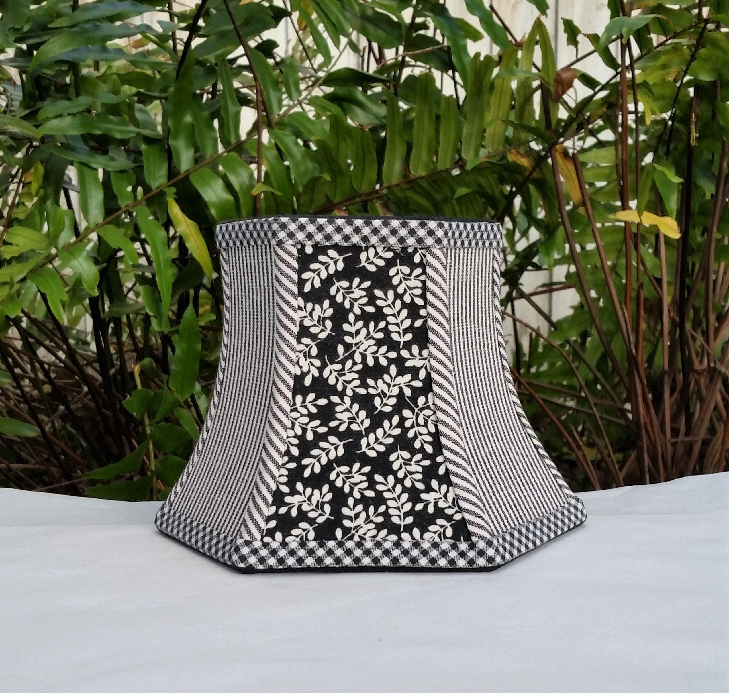 white bell lamp shade