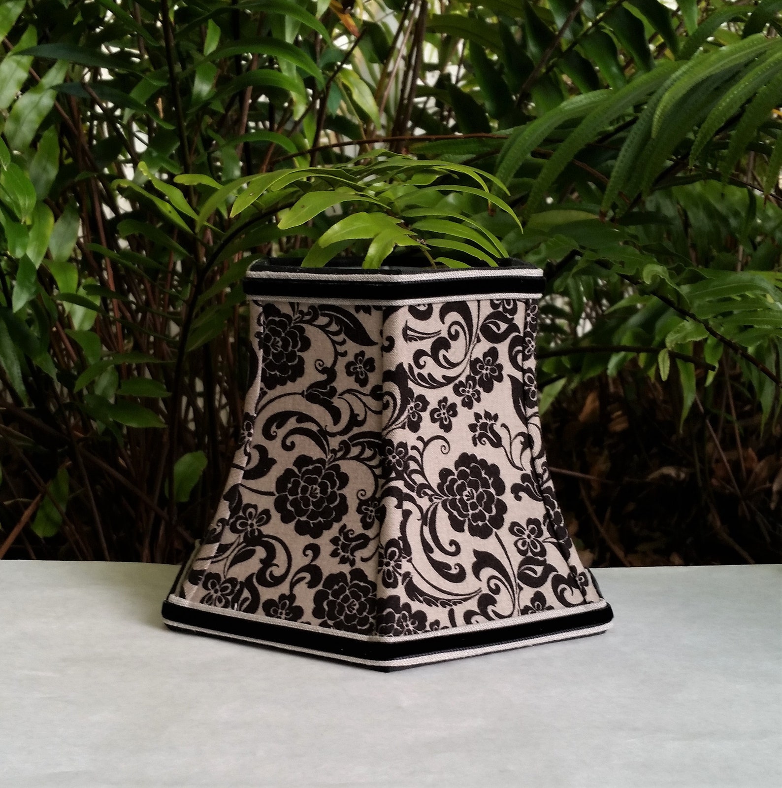 Black Damask Lampshade Clip on Lamp Shade Etsy