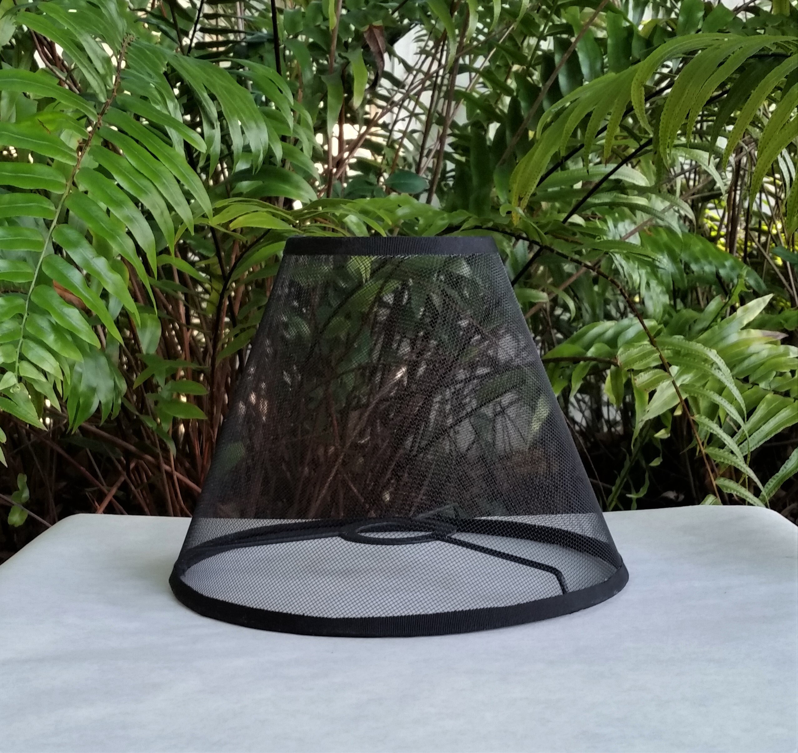 Wire Mesh Lampshade, Phenolic, Black Lamp Shade
