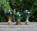 Emerald Green Lamp Finial, Iridescent 