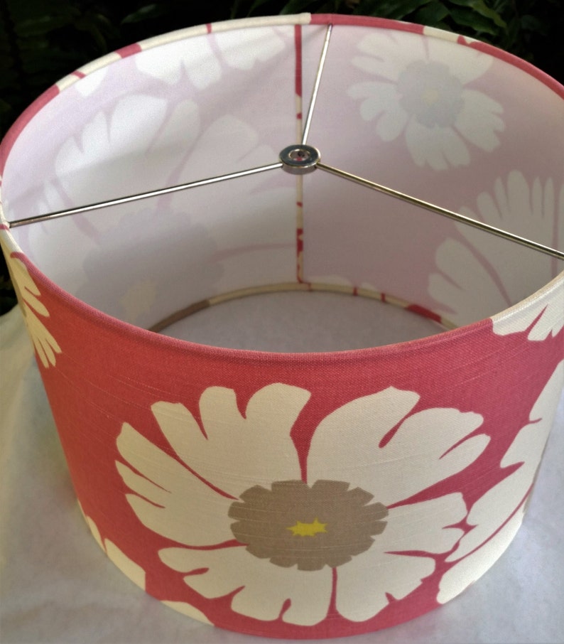 Sunflower Linen Drum Lamp Shade Large Orange Lampshade