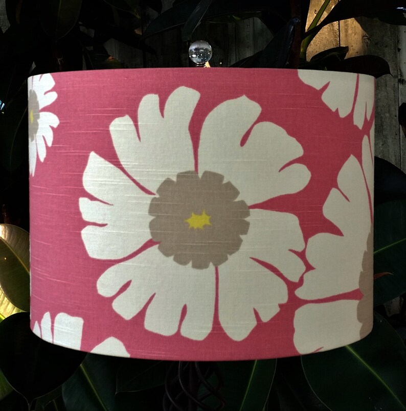 Sunflower Linen Drum Lamp Shade Large Orange Lampshade