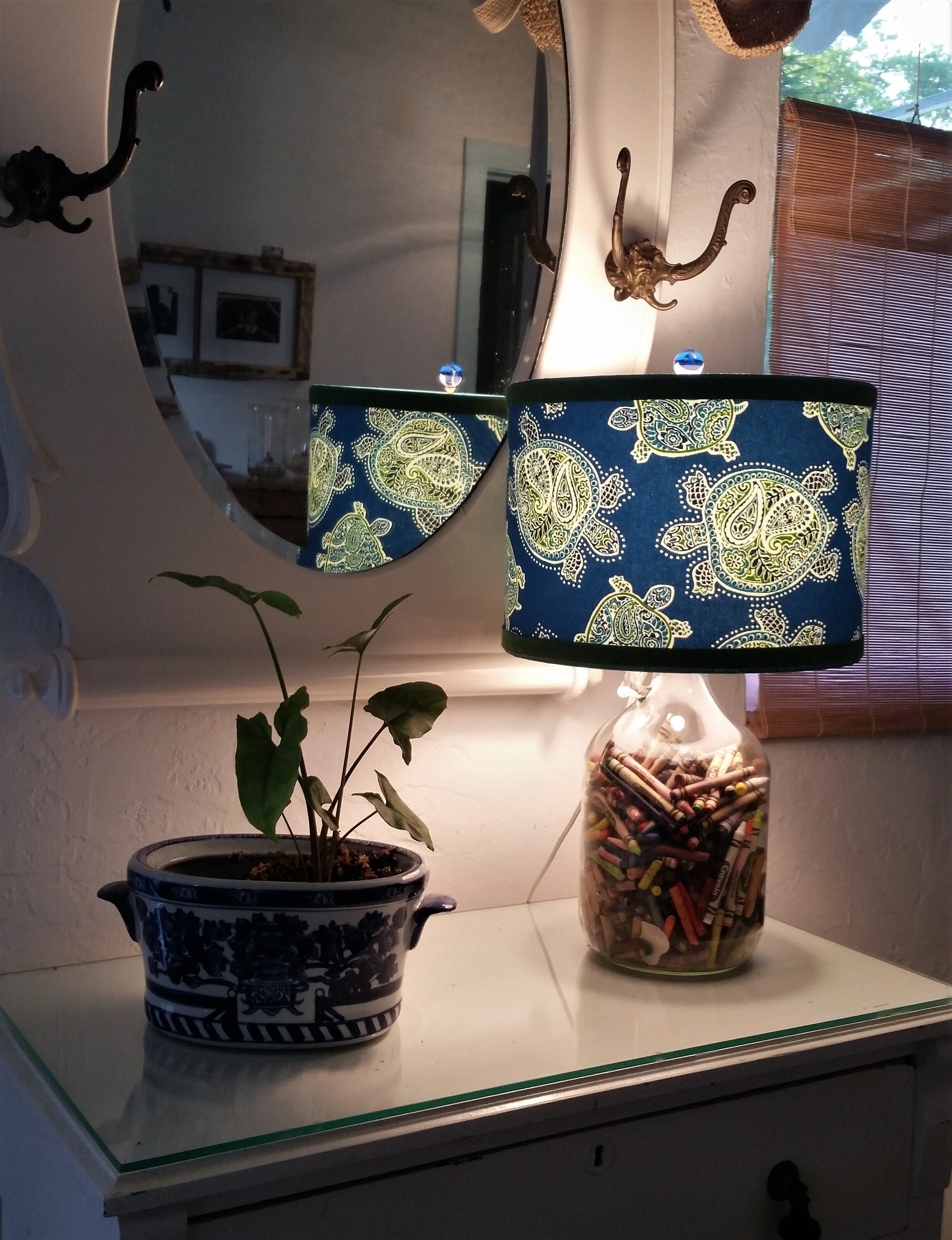 Turquoise Drum Lampshade, Tommy Bahama Lamp Shade