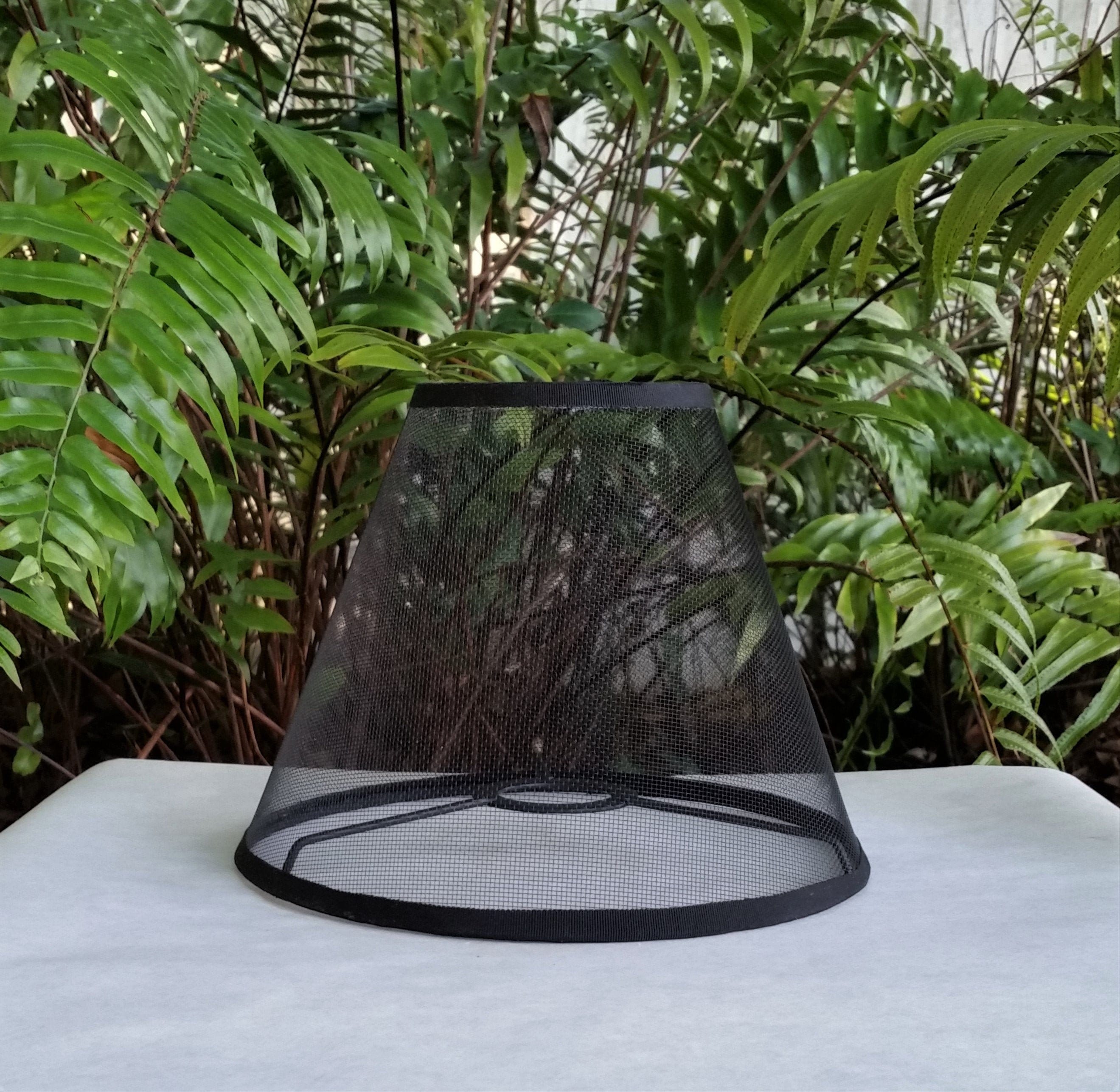 Wire Mesh Lampshade, Phenolic, Black Lamp Shade Wire Mesh Lampshade, Phenolic, Black Lamp Shade
