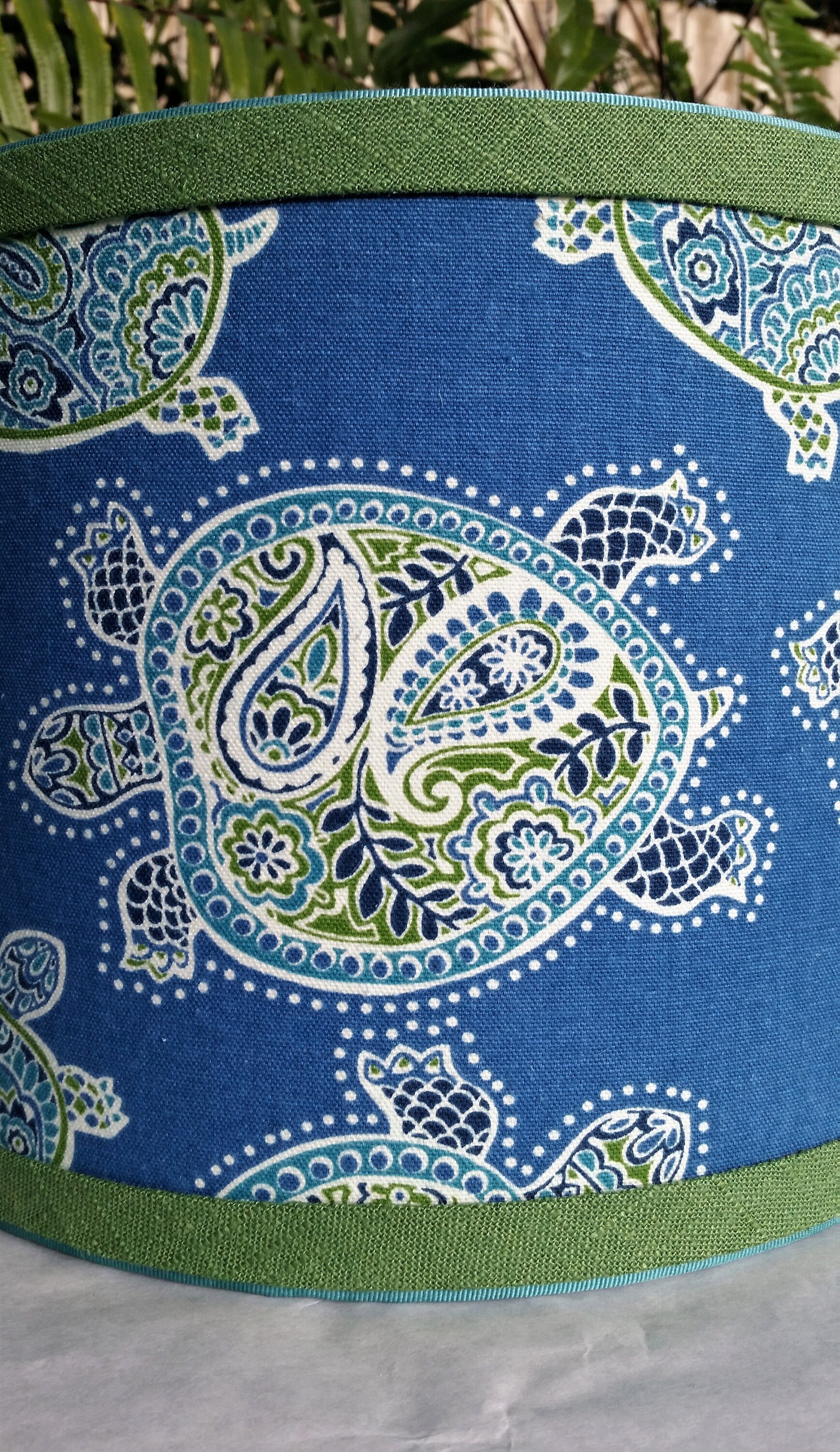 Turquoise Drum Lampshade, Tommy Bahama Lamp Shade