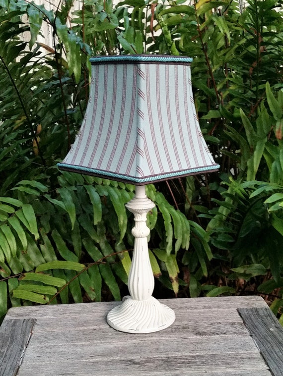 Square Bell Lampshade Green Brown Clip On Lamp Shade