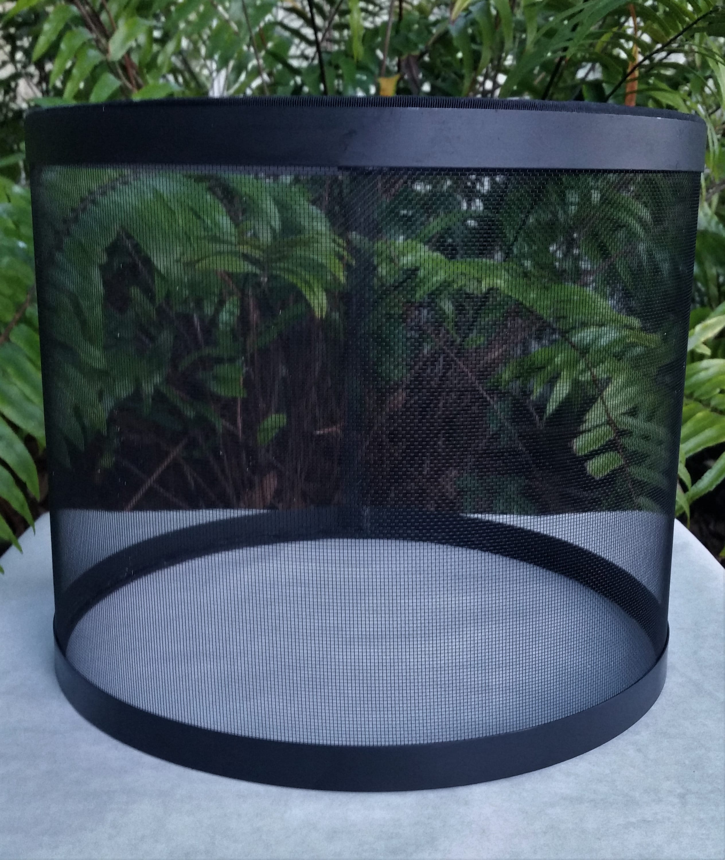 Wire Mesh Lampshade, Black, Metal Drum Lamp Shade Wire Mesh Lampshade, Black, Metal Drum Lamp Shade