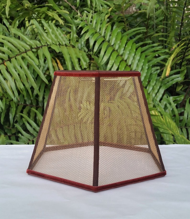 Wire Mesh Lamp Shade, Bronze Screen image 7