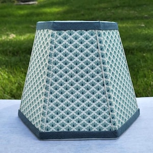 Mint Green Table Lamp Shade Clip On Hexagon
