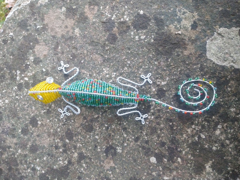 Small Beaded Lizards With Colourful Heads Etsy