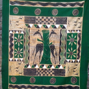 Hand painted Batik Giraffes design