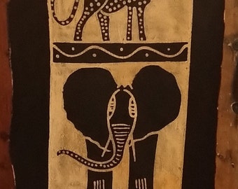 Africa's Big Five Animals art. Wall hanging/Table Runner.