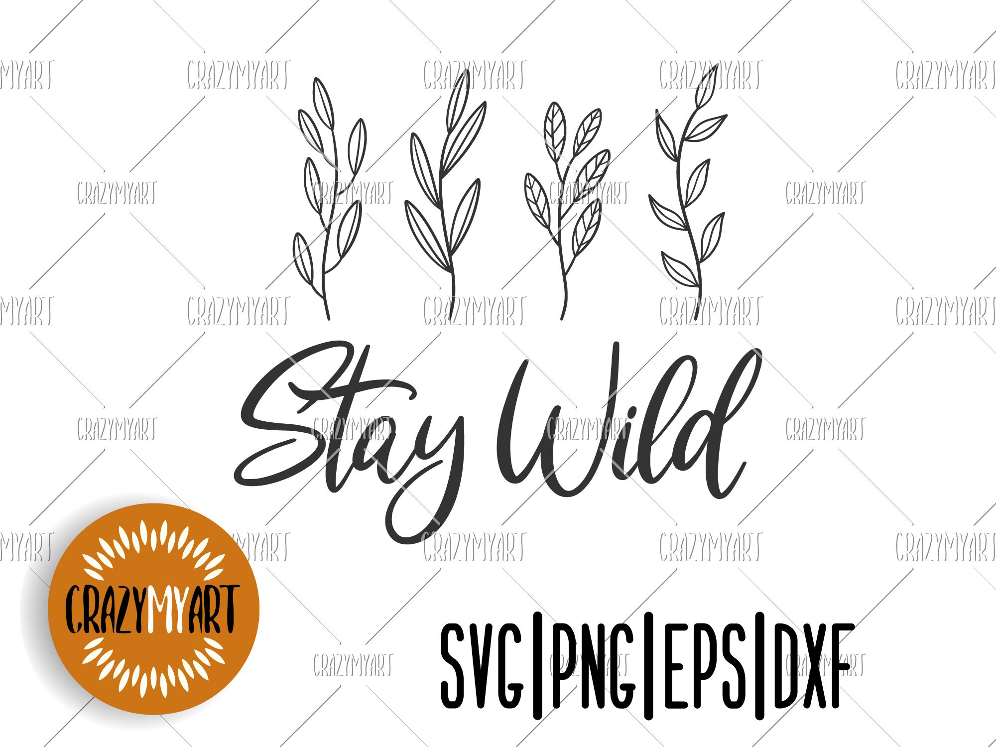 Stay Wild Svg Plant Clipart Svg Farmhouse Svg Plant Lover | Etsy