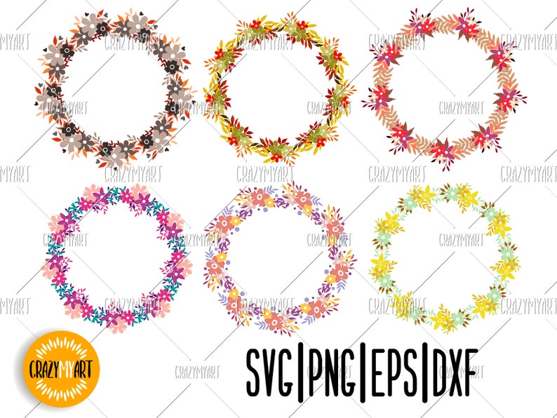 Download Floral Circle Svg 6 Flower Frames Svg Wedding Ornament Svg Hand Drawn Wreaths Floral Wreath Svg Laurel Wreath Png Clip Art Art Collectibles Vadel Com