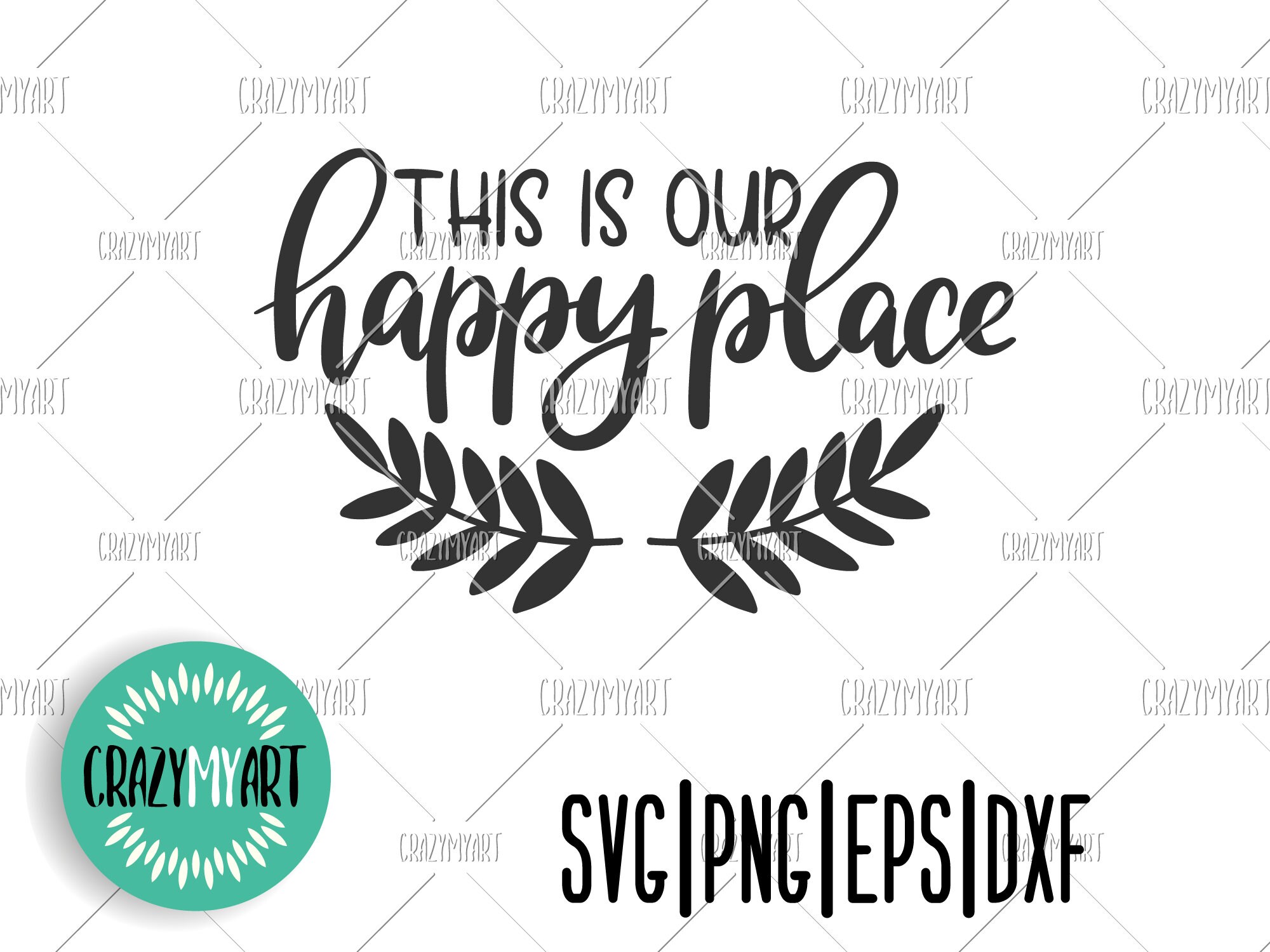 This is our happy place svg Sign svg Family sign svg Etsy