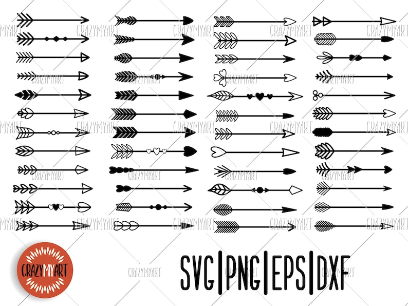48 Flechas svg Corte de flechas svg Paquete de flechas | Etsy