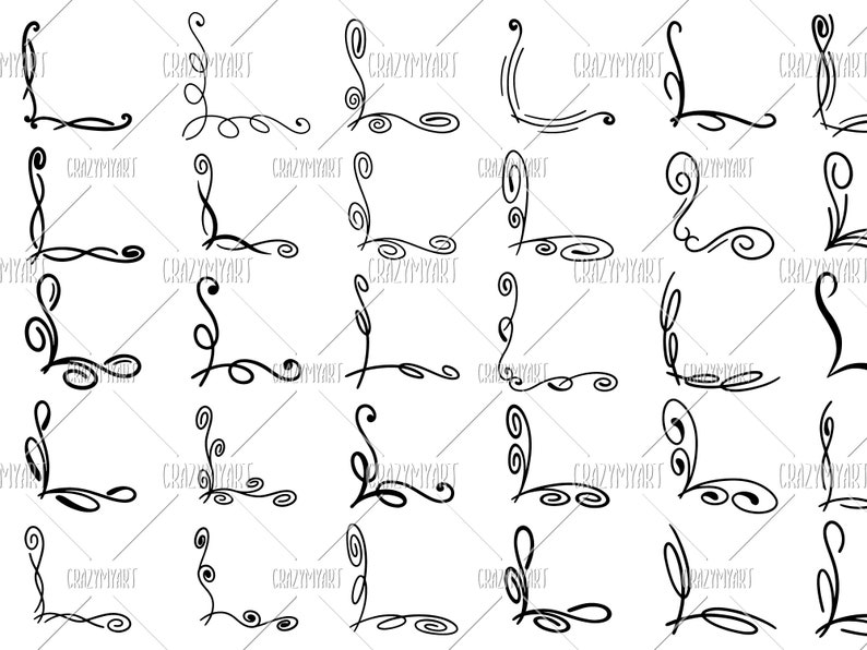 Download 30 Decorative corners svg Corner ornament svg Сorners ...