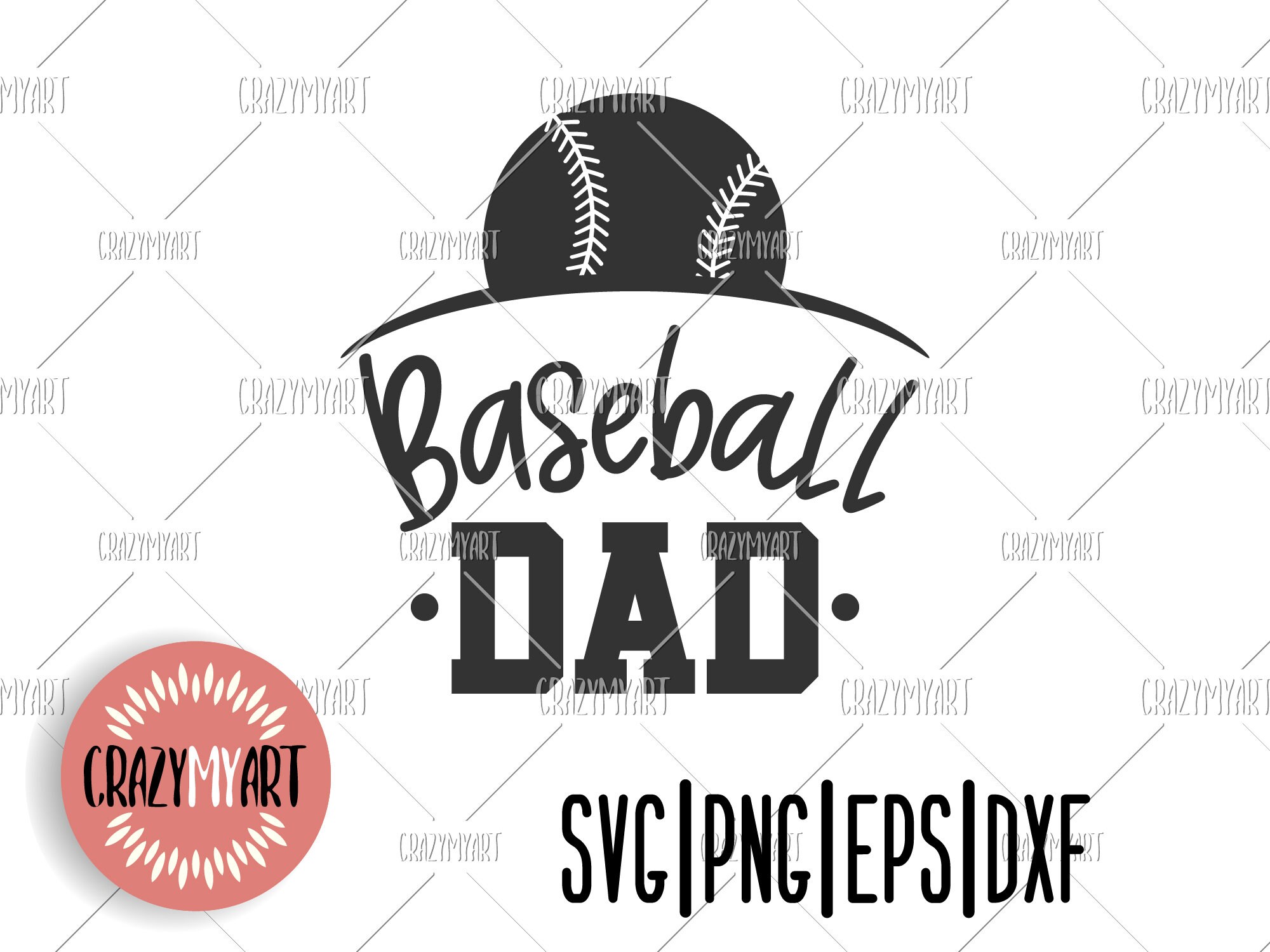 Baseball Dad Svg Baseball Ball Svg Love Baseball Svg | Etsy