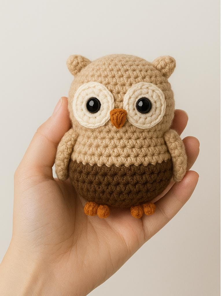 Little Owl Amigurumi Crochet Pattern PDF – Cute Beginner Friendly Toy Pattern – DIY Soft