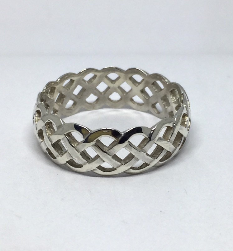 Mens Celtic Knot Silver Ring 925 sterling silver handmade Etsy