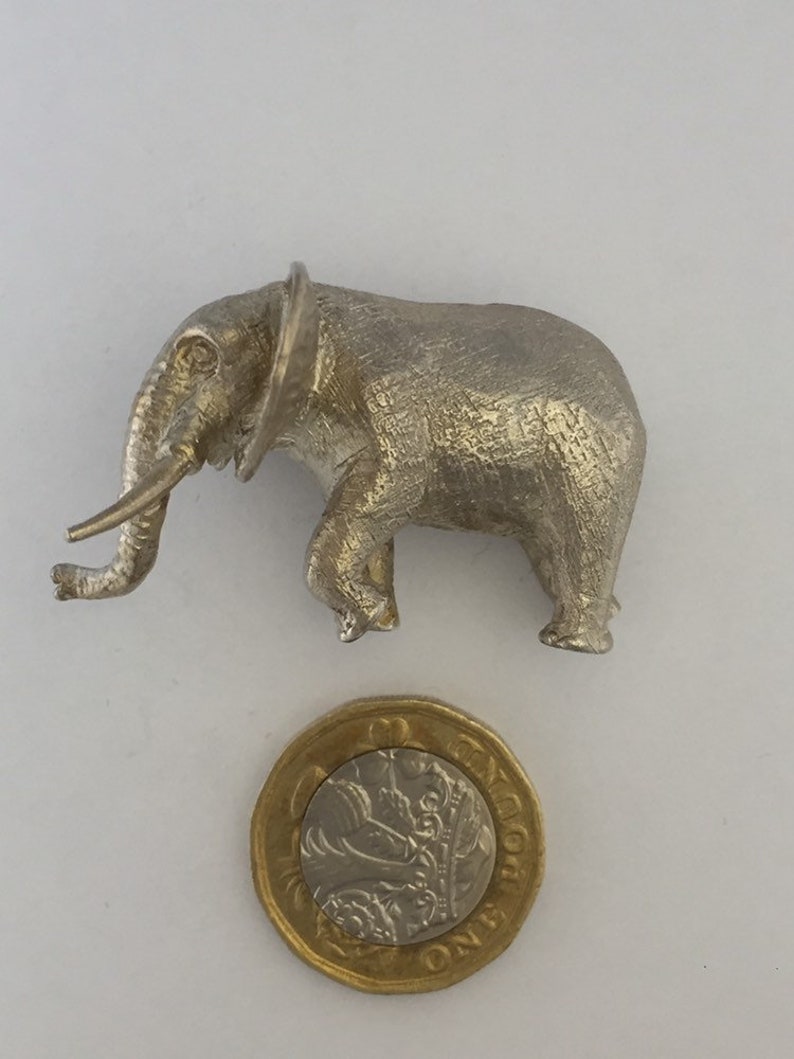 Solid Silver Elephant Miniature Collectable Hallmarked Etsy