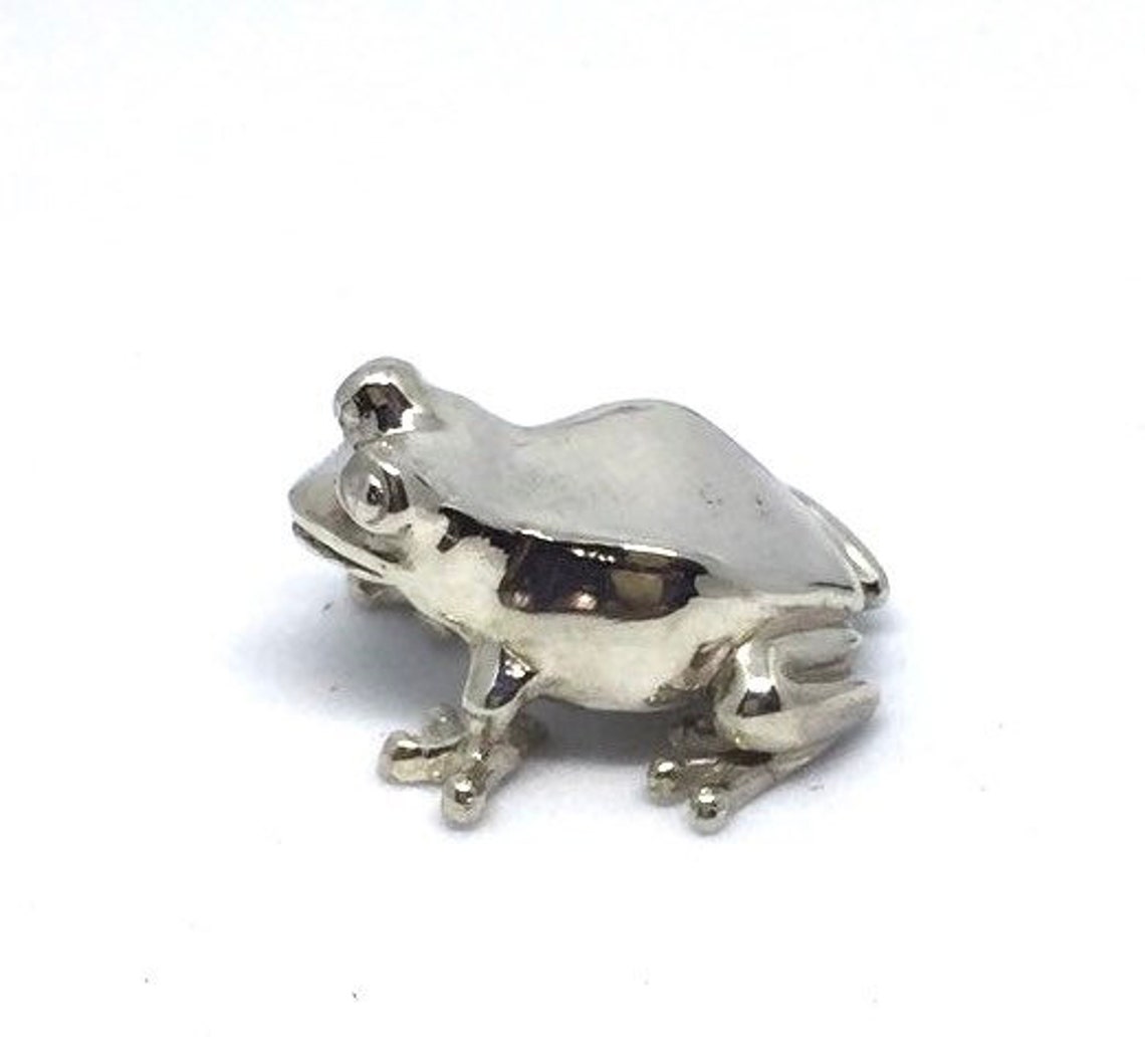 Frog in Sterling Silver Miniature Frog Ornament Hand Crafted | Etsy