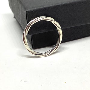 Sterling Silver Twist Ring, Three Strand Twist Ring Suitable as a ...
