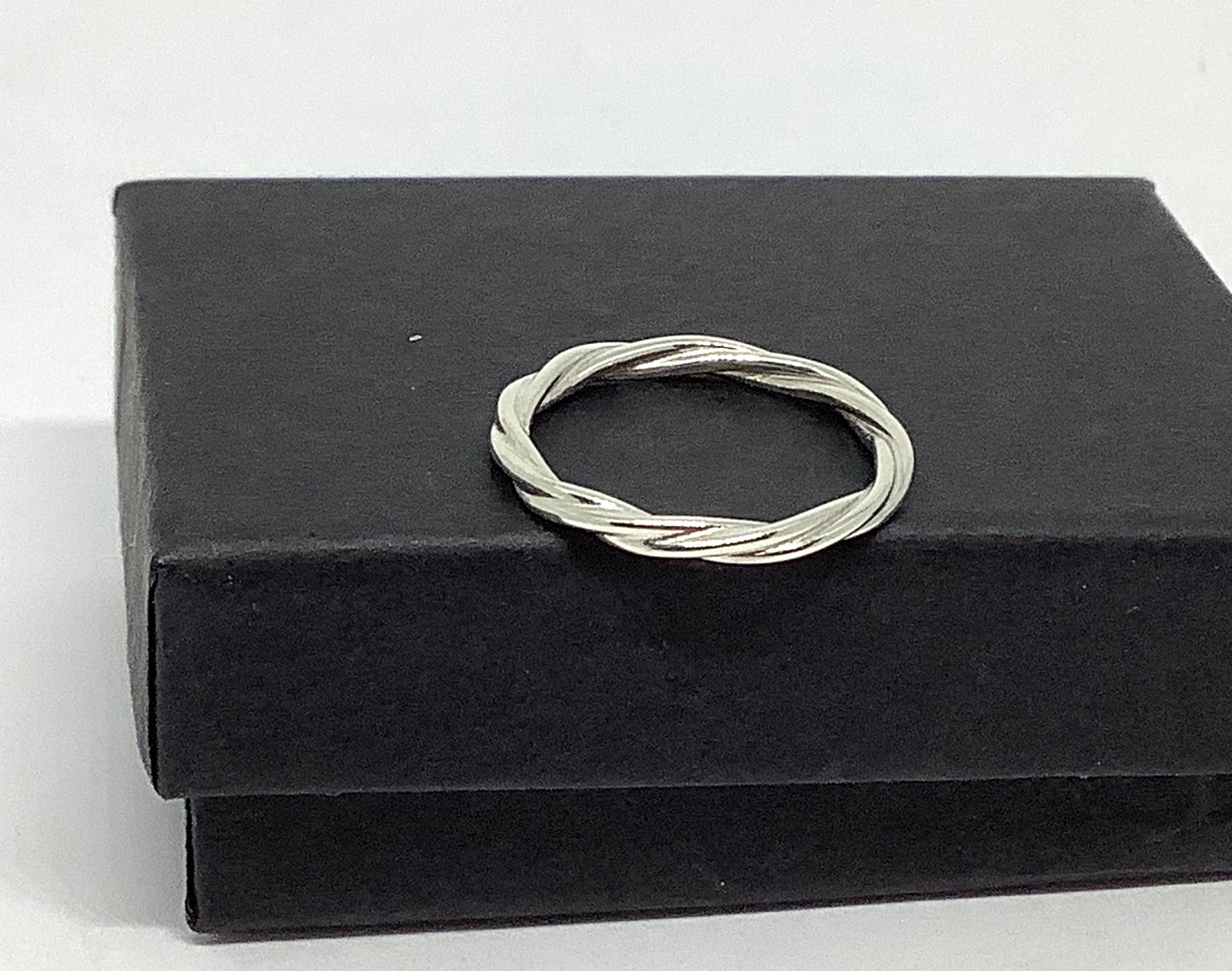 Sterling Silver Twist Ring Three Strand Twist Ring Suitable | Etsy