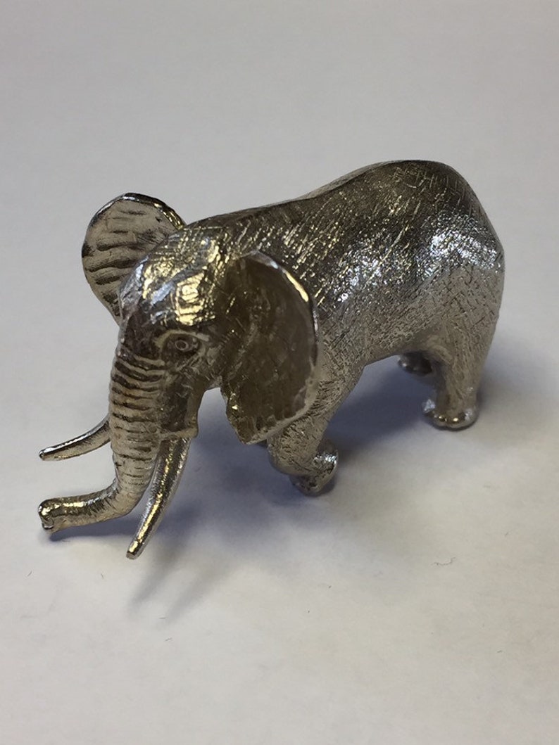 Solid Silver Elephant Miniature Collectable Hallmarked Etsy