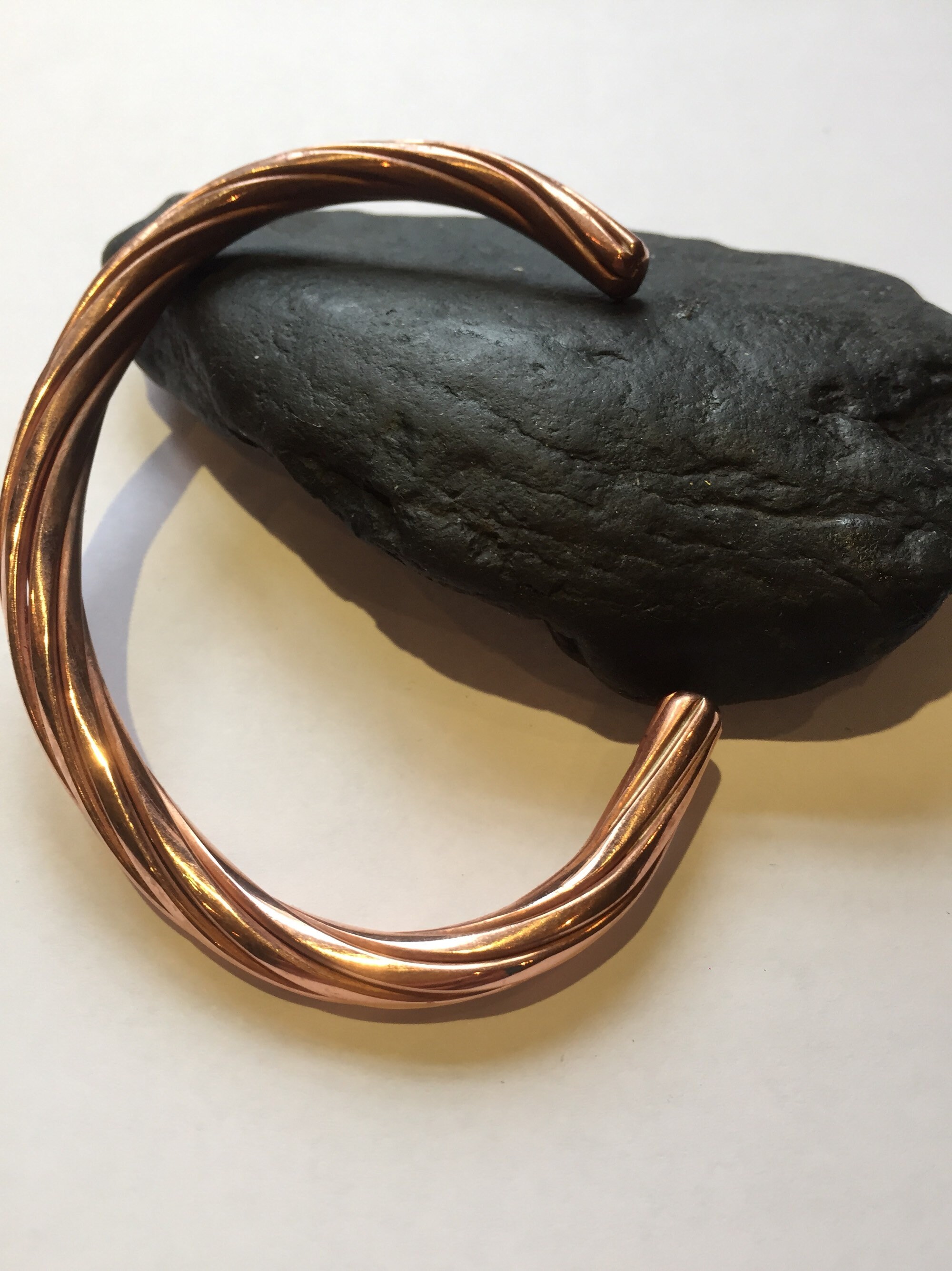 Mens copper bangle heavyweight chunky jewellery twisted Etsy